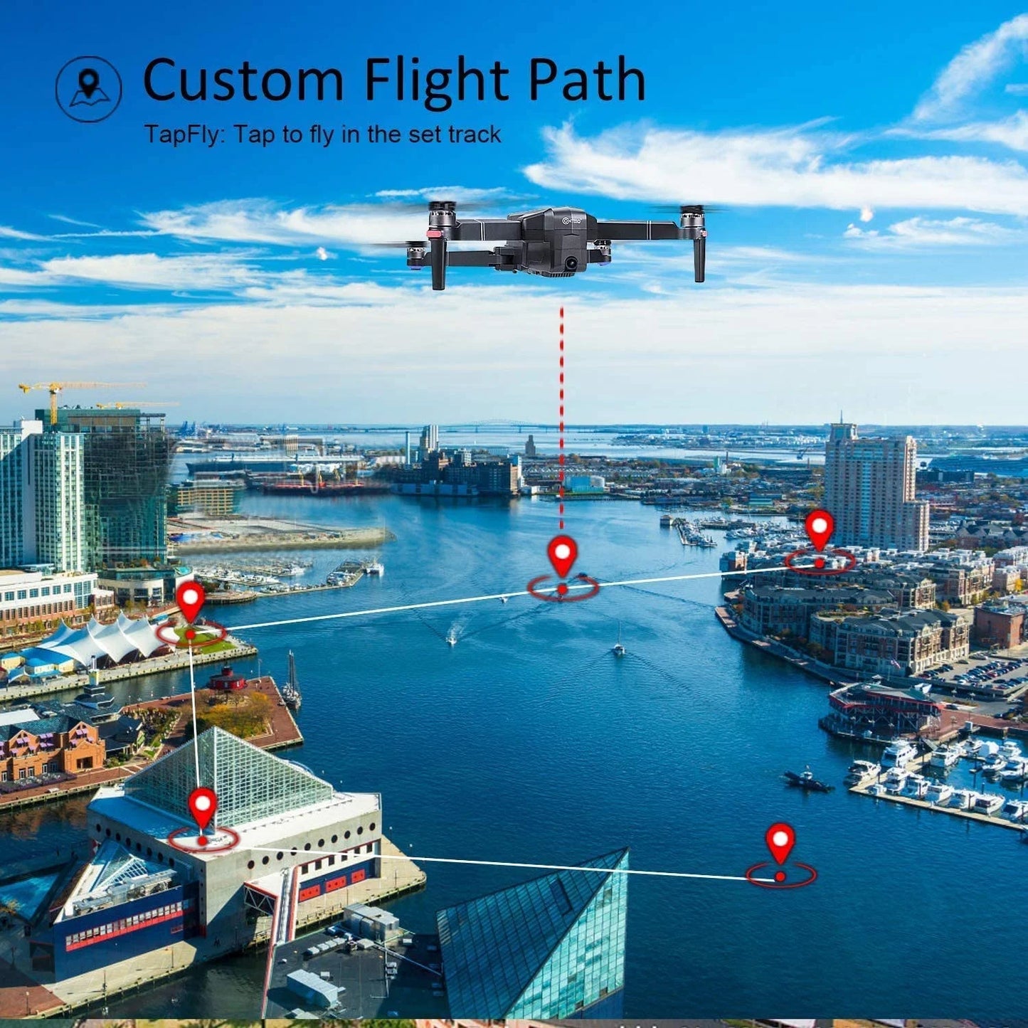 F24 Pro GPS Drones for Adults with Camera, 4K RC Drone with 30-Min Flight and 1600 Ft Range, Foldable, Black