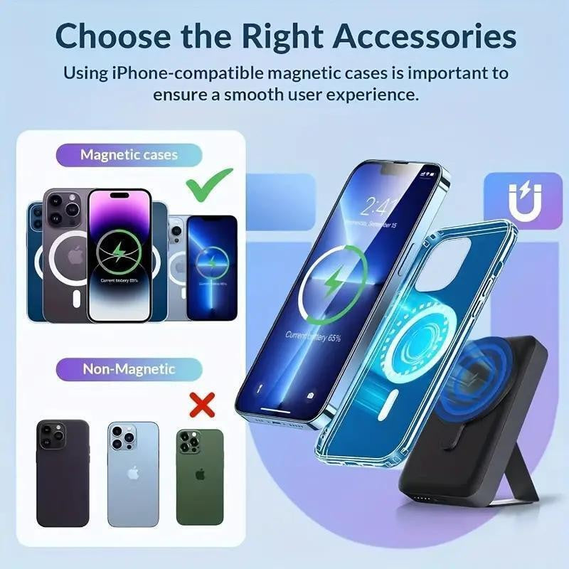 Magsafe Magnetic Wireless Power Bank 10000Mah Slim Charger Iphone 15 14 13 Pro