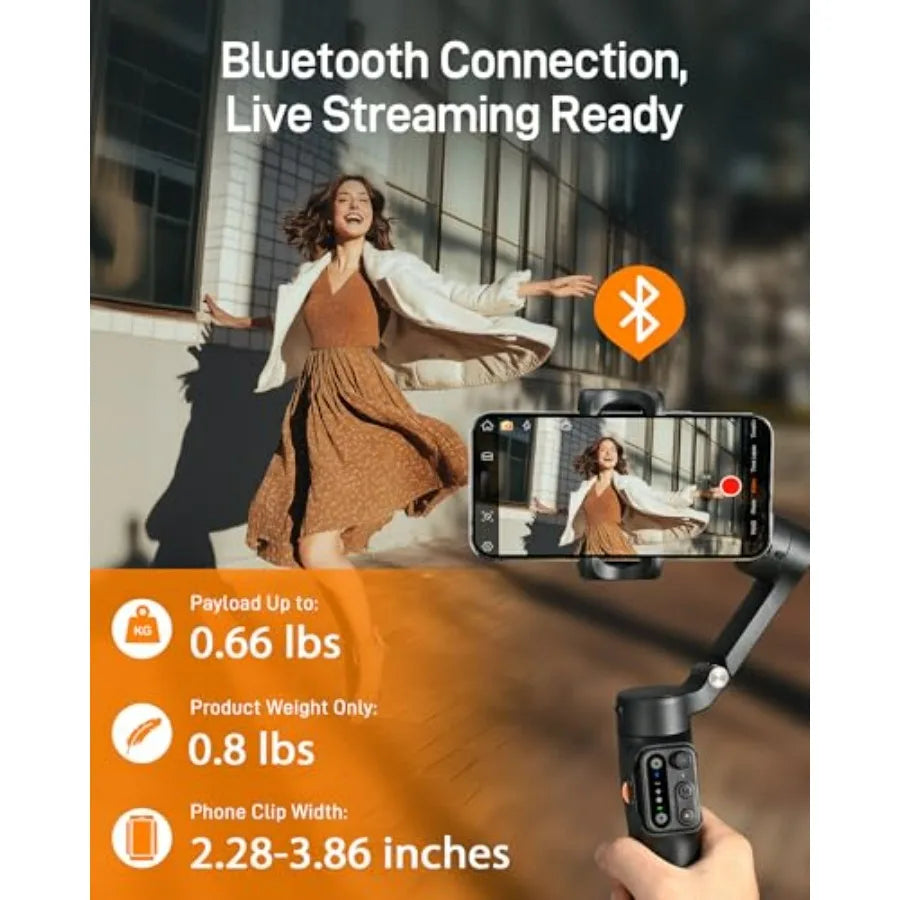 Hohem Isteady X3 SE Gimbal Stabilizer for Iphone Phone Stabilizer with Detachable Remote Control Portable Foldable 3-Axis Phone