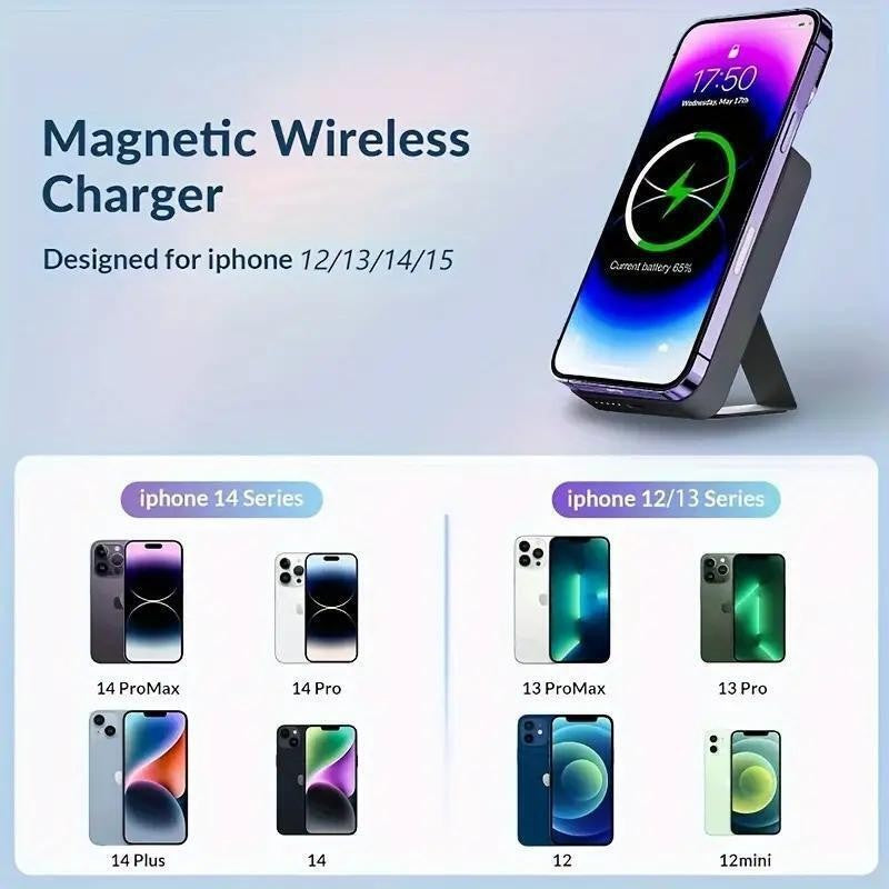 Magsafe Magnetic Wireless Power Bank 10000Mah Slim Charger Iphone 15 14 13 Pro